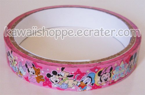 Disney Mickey & Minnie Mouse Deco Tape #5 Pink "Baby Friends"