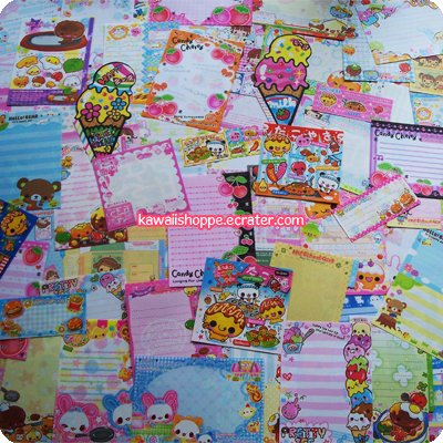 Kawaii Grabbie 100pcs Various Stationery Memo Sheets (no repeats) No. 1