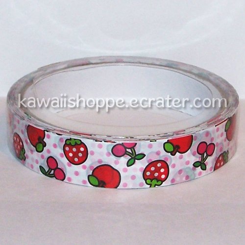 Kamio Japan Strawberries Cherries Apples Deco Tape Kawaii