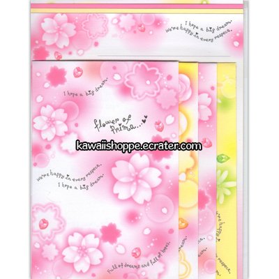 CRUX *Sakura* Cherry Blossom Flowers of Prima Letter Set Kawaii Flowers