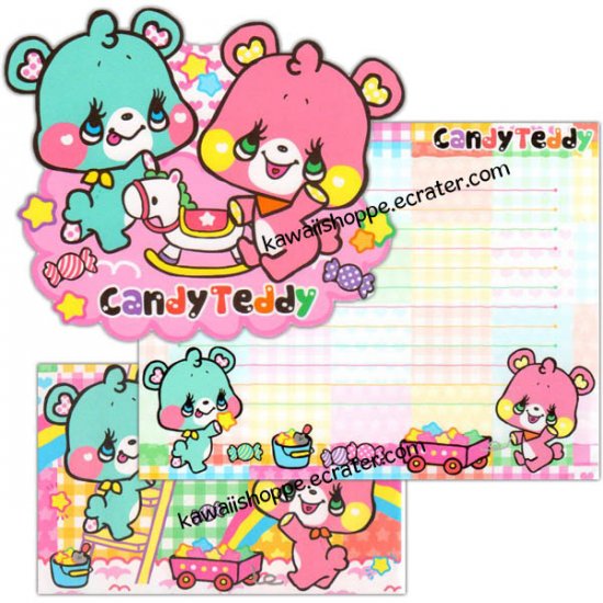 CRUX Candy Teddy Letter Set Kawaii