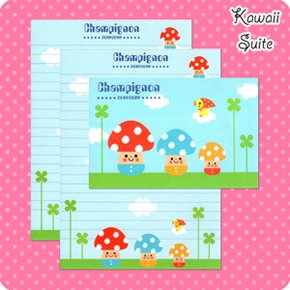 Champignon Mushroom Letter Set Kawaii