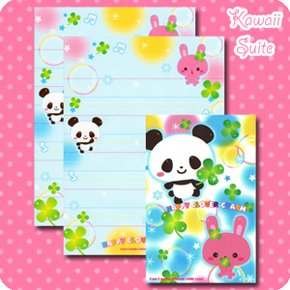 Happy Clover Charm Letter Set Kawaii