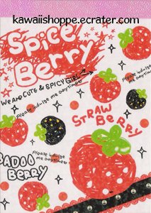 CRUX *Spice Berry* Mini Memo Pad Kawaii Strawberries Sweet Delicious