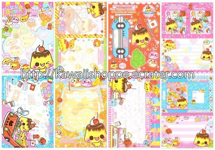 CRUX Lunch Bento Foods Loose Memo Sheets #002 Kawaii