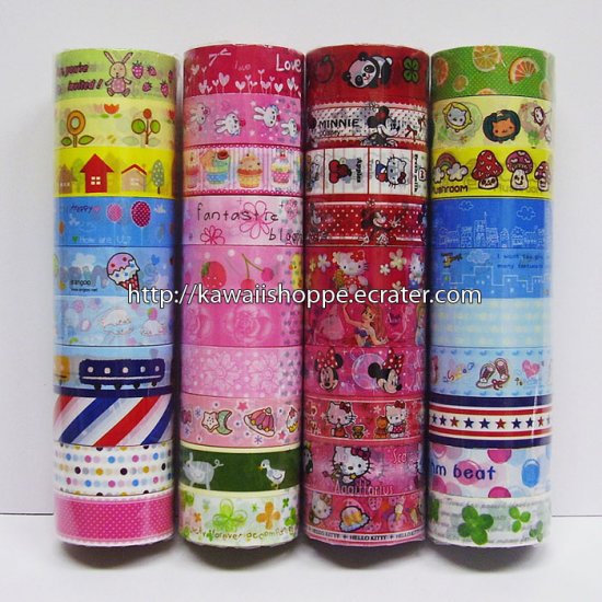 Wholesale Deco Tape 40 Rolls Clovers Flower Mamegoma Baby Boo Desserts
