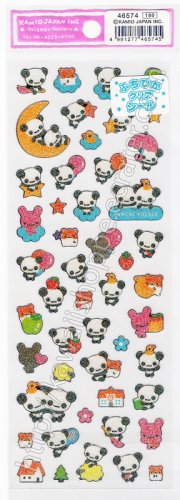 CRUX Sticker Sheet #SE002 - Panda Moon & Stars Kawaii Stickers