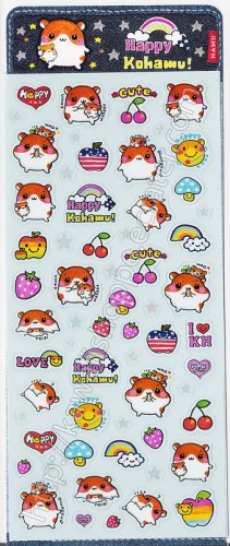Q-lia Happy Kohamu Sticker Sheet #SE012 - Kawaii Stickers