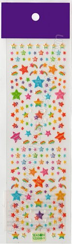 Rainbow Shooting Stars Sticker Sheet - Kawaii Stickers