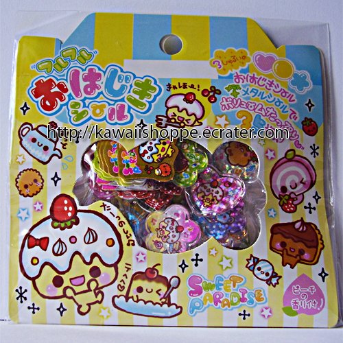 Q-lia Sweet Paradise PVC Sticker Sack - Kawaii Dessert Stickers Sacks