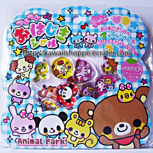 Q-lia Animal Park PVC Sticker Sack Kawaii Stickers Bunny Bear Squirrel
