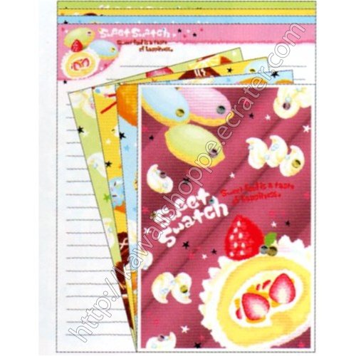 CRUX Sweet Swatch Letter Set kawaii Ice Cream Cheesecake Chocolate Doughnuts Donuts Desserts