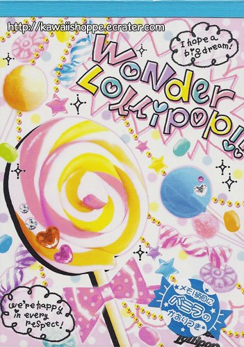 CRUX Wonder Lollipop Memo Pad Kawaii Lollipops Candies Sweets Desserts
