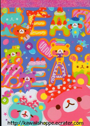 Kamio Japan Bear Bear Memo Pad Kawaii