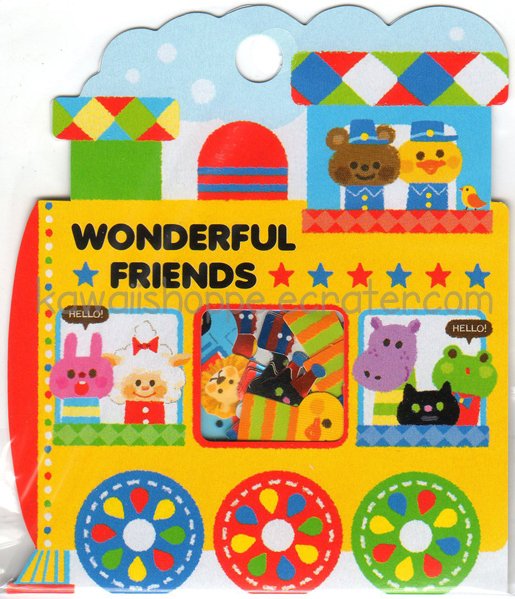 Kamio Japan Wonderful Friends Sticker Flake Sack - Stickers Flakes Sacks Kawaii