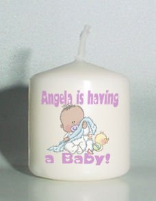 6 Custom Baby Shower Favors Votive Candles African American baby Personalized