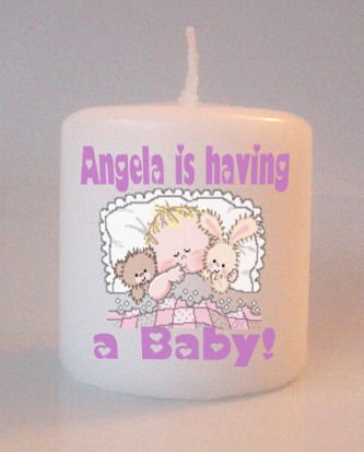 Little Baby Shower Gift Small Pillar Candles Custom Favors or Add to Gift baskets Personalized