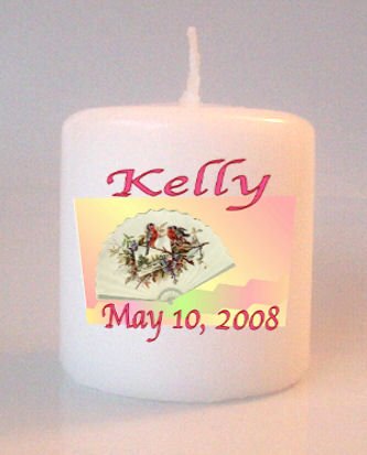 Birthday Small Pillar Candles Custom Favors Add to Gift baskets Personalized
