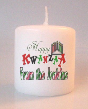 Kwanzaa Small Pillar Candles Custom Favors Add to Gift baskets Personalized