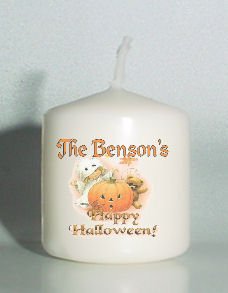 set of 6 Halloween Pumpkin Votive Candles Custom Favors or Add to Gift baskets Personalized