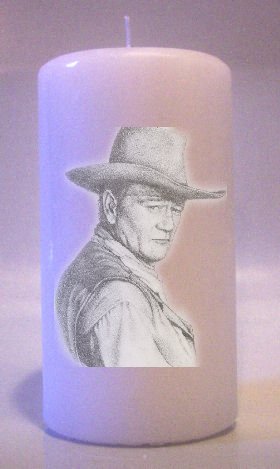 JOHN WAYNE 6 inch Pillar Candles Collectable Home Decor
