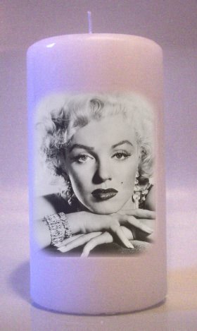 MARILYN MONROE 6 inch Pillar Candles Collectable Home Decor