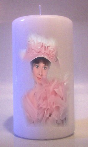 AUDREY HEPBURN 6 inch Pillar Candles Collectable Home Decor
