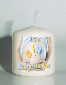 6 It's a Girl Baby Shower Custom Favors Votive Candles
