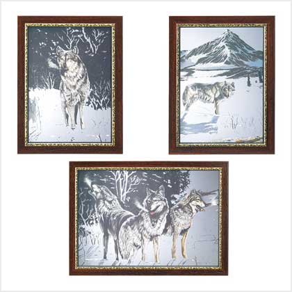 39276 Winter Wolves Mirror Set