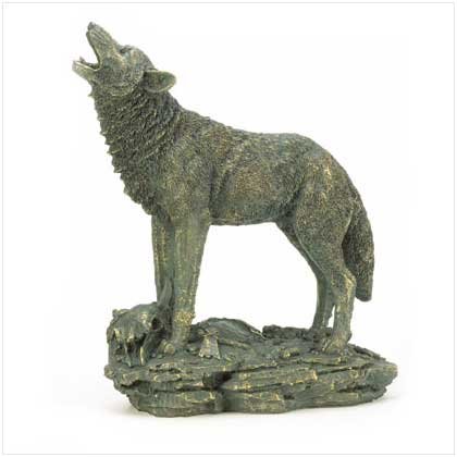 37574 Antique Bronze Finish Wolf