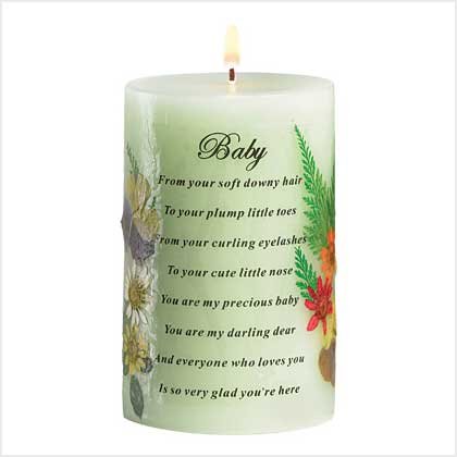 38886 Baby Pressed Flower Candle