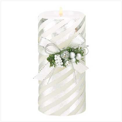 39207 Silver Stripes Candle