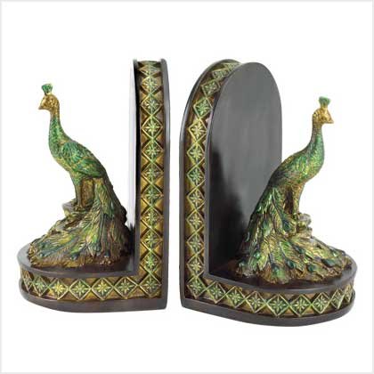 38437 Peacock Bookends