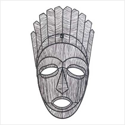 39012 Tribal Mask Wall Sculpture