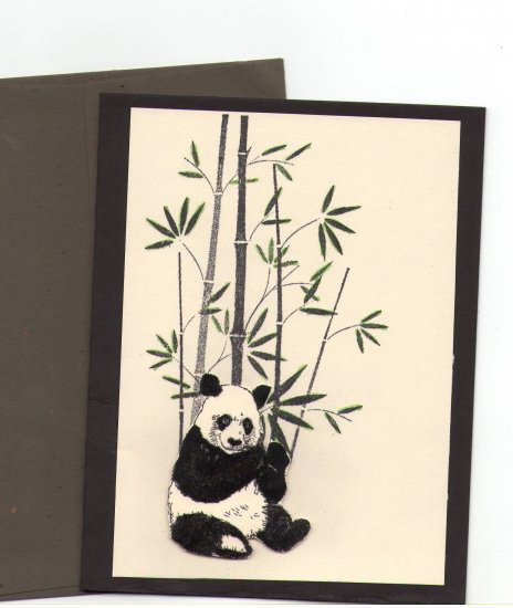 panda with bamboo