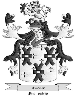 Turner Coat of Arms in Cross Stitch