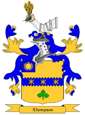 Thompson Coat of Arms in Cross Stitch