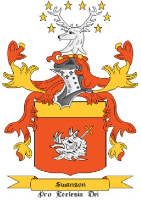 Swanson Coat of Arms in Cross Stitch