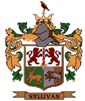 Sullivan Coat of Arms in Cross Stitch