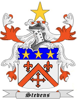 Stevens Coat of Arms in Cross Stitch