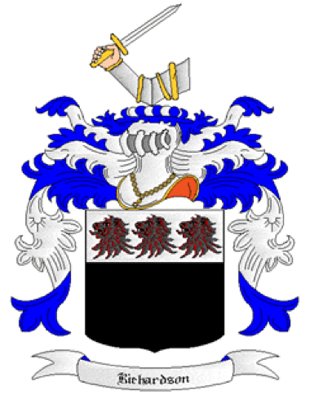 Richardson Coat of Arms in Cross Stitch