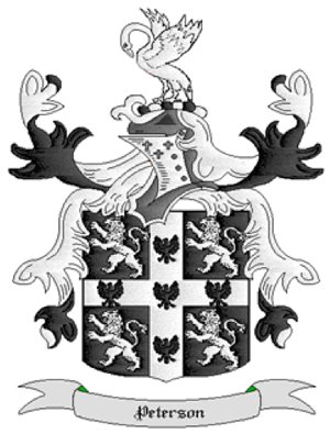 Peterson Coat of Arms in Cross Stitch