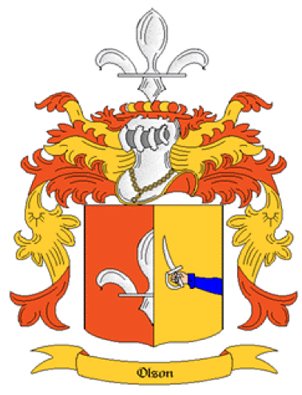 Olson Coat of Arms in Cross Stitch