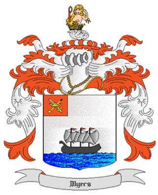 Myers Coat of Arms in Cross Stitch
