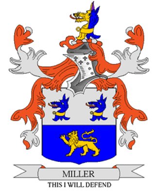 Miller Coat of Arms in Cross Stitch
