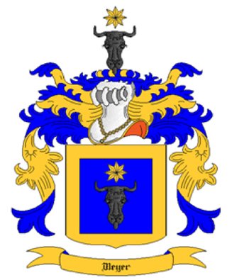 Meyer Coat of Arms in Cross Stitch