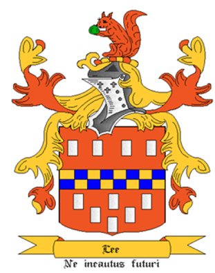 Lee Coat of Arms in Cross Stitch