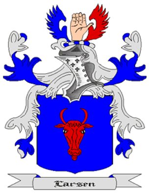 Larsen Coat of Arms in Cross Stitch
