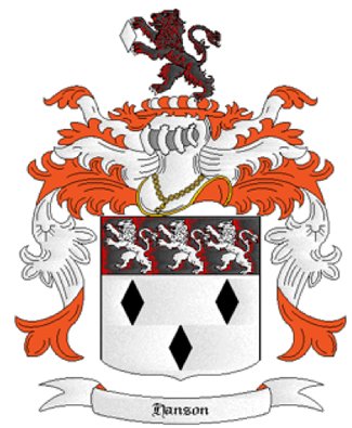 Hanson Coat of Arms in Cross Stitch