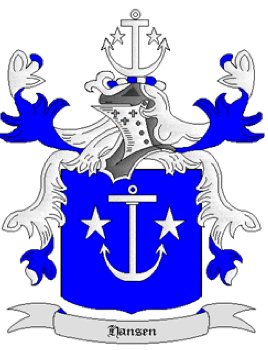 Hansen Coat of Arms in Cross Stitch
